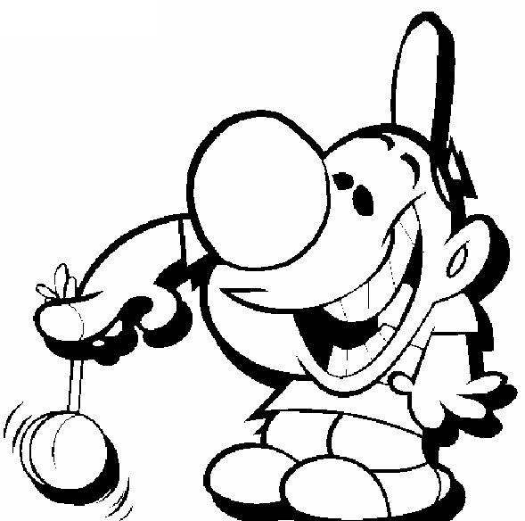 Online coloring book: Billy with yo-yo coloring page